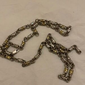 Heavy chain. Apparently it isn’t Sterling Silver. Just the clasp.